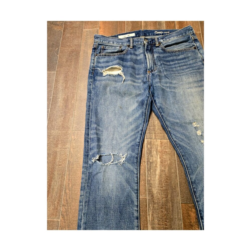 ❤️GAP 1969 slim fit jeans 32x32 size. Blue denim mens jeans. - Picture 7 of 9